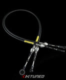 K-Tuned Shifter Cables - Race-Spec Shifter Cables (w/ Billet Trans Bracket) RSX