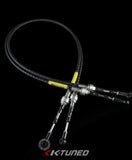 K-Tuned Shifter Cables - Race-Spec Shifter Cables (w/ Billet Trans Bracket) RSX