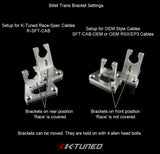 K-Tuned Shifter Cables - Race-Spec Shifter Cables (w/ Billet Trans Bracket) RSX