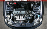 K-tuned K-Swap Ram Intake 3.5" - V-Stacfk Filter (Wrinkle Black)