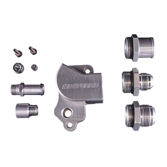 K-Tuned K20 Upper Coolant Housing w/o Filler Neck - Includes Hose End and 16AN KUW-20T-N01