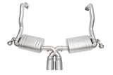 SOUL Valved Exhaust-Slash Cut Sig Satin Tips for 13-16 Porsch 981 Cayman/Boxster