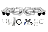 SOUL Valved Perf.Exh-Pol. Chrome Tips-w/ VC for 12-16 Porsche 991.1 Carrera Base