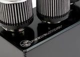 SpeedFactory Racing Black Edition 3‑Filter Oil Catch Can – Battery Tray Mount