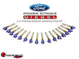 SpeedFactory Titanium Exhaust Stud Kit for Ford Diesel (6.7L Engines) Burnt