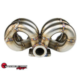 SpeedFactory Racing Stainless Steel Ramhorn Turbo Manifold D series T3, 44/46mm V-Band WG Flange