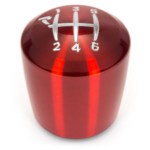 Raceseng Ashiko Big Bore Shift Knob (Gate 1 Engraving) for Ford Mustang/Focus Adapter - Red Translucent