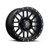 ICON ALLOYS ALPHA SAT BLK - 17 X 8.5 / 6 X 135 / 6MM / 5" BS