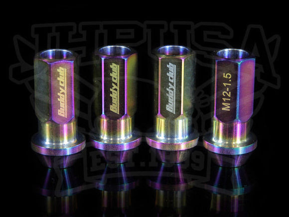 16 Buddy Club Racing Lug Nuts - NeoChrome - M12x1.5 - Honda/Acura - BC01-LN12150625 - HPTautosport