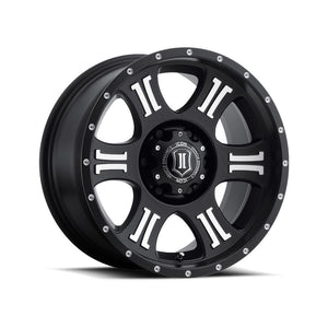 ICON ALLOYS SHIELD SAT BLK MACH - 17 X 8.5 / 5 X 5 / 0MM / 4.75" BS