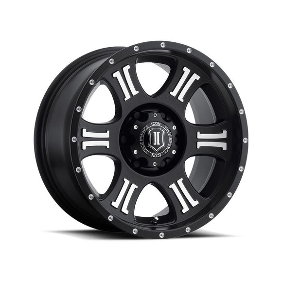 ICON ALLOYS SHIELD SAT BLK MACH - 17 X 8.5 / 5 X 5 / 0MM / 4.75