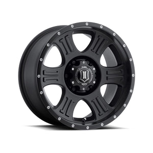 ICON ALLOYS SHIELD SAT BLK - 17 X 8.5 / 5 X 5 / 0MM / 4.75" BS