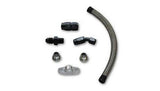 Vibrant 10282 Universal Oil Drain Kit Top Mount Turbo setups 20" long line