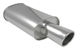 Vibrant 1042 STREETPOWER Oval Muffler 4" Round Angle Cut Tip 3" inlet - HPTautosport