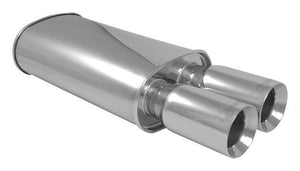Vibrant 1047 STREETPOWER Oval Muffler Dual 3.5" Round Tips 3" inlet