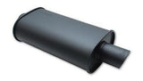 3" Inlet / 3" tip Vibrant Performance STREETPOWER FLAT BLACK Oval Muffler 1147