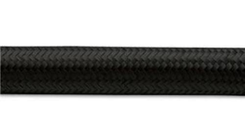 Vibrant 20ft Roll of -8AN Black Nylon Braided Flex Hose - Hose ID 0.44