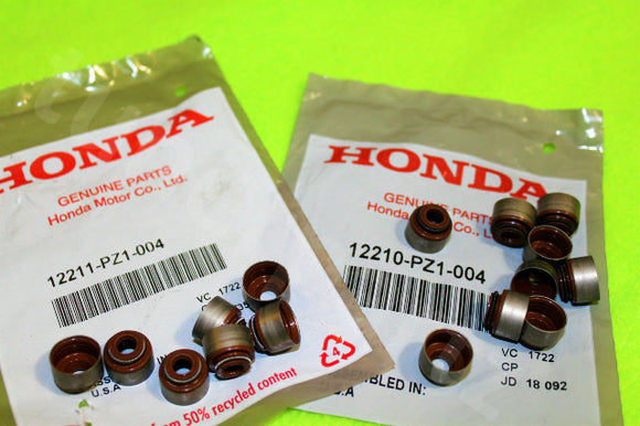 GENUINE OEM HONDA ACURA VALVE STEM SEAL SET 16 PIECES B16 B17 B18 D16 H22 K20