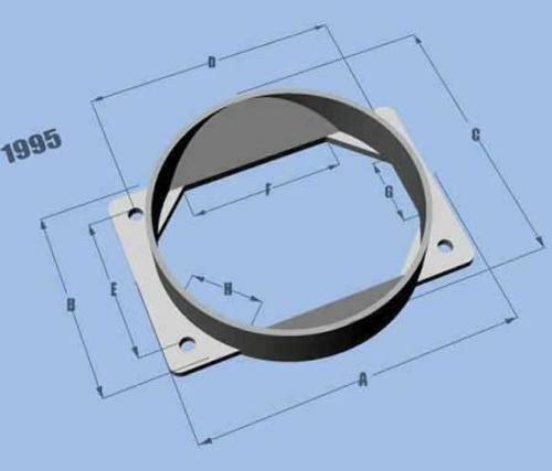 Vibrant 1995 Mass Air Flow Sensor Adapter Plate 1995