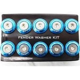NRG Innovations Fender Washer Kit, Set of 10, Blue, Rivets for Metal FW-110BL