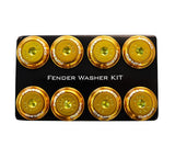 NRG Innovations Fender Washer Kit, Set of 8, Rose Gold with Color Matched Bolts, Rivets for Plastic FW-800RG