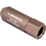 NRG Innovations M12 x 1.25 Extended Lug Nut Set 4 pc.Titanium T7075 LN-471Ti