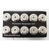NRG Innovations Fender Washer Kit, Set of 10, Silver, Rivets for Metal FW-110SL