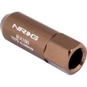 NRG Innovations M12 x 1.5 Extended Lug Nut Set 4 pc.Titanium T7075 LN-470Ti