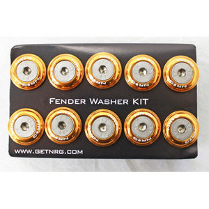 NRG Innovations Fender Washer Kit, Set of 10, Rose Gold, Rivets for Plastic FW-100RG
