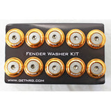 NRG Innovations Fender Washer Kit, Set of 10, Rose Gold, Rivets for Plastic FW-100RG