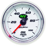 Autometer NV 52mm 0-100 PSI Oil Pressure Mechanical Gauge