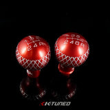 K-Tuned TR3 Shift Knob - Red Tall 5 Speed - KTD-TR3-RT5