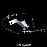 K-Tuned RHD Throttle Cable & Steel Bracket - 1450 - KTD-TCS-145