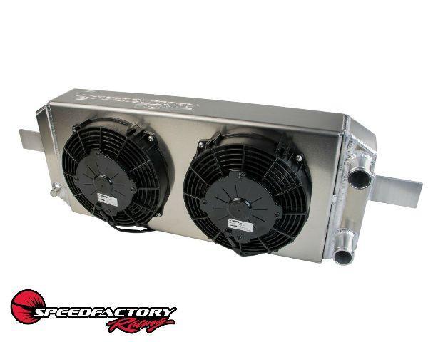 SpeedFactory Aluminum Tucked Radiator w/Dual Fan Shroud for B/D/F/H 32 ...