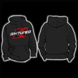 K-Tuned Hoodie/Pullover - XXL (Grey on Black)-KTD-HDS-XXL