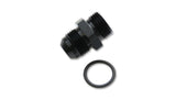 Vibrant -8AN Flare to AN Straight Cut Thread (3/4-16) with O-Ring Adapter Fitting -16831
