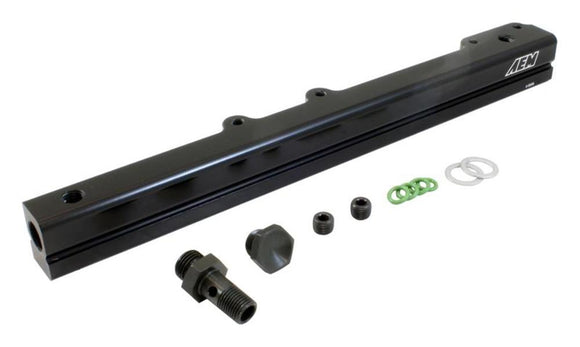 AEM S/Si Black Fuel Rail for 96-00 Civic CX/DX/LX/EX & 96-97 Del Sol