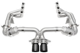 SOUL Catted Exh System-4in Straight Cut Satin Black Tips for 22 Porsche 992 GT3