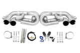 SOUL Valved Perf.Exh-Pol. Chrome Tips-w/ VC for 12-16 Porsche 991.1 Carrera Base