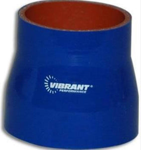 Vibrant 4 Ply Silicone Straight Transition Connector - 3" x 4" x 3" Long - Black 2775