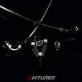 K-Tuned Power Steering Fitting (Pump Fitting w/6AN adapter) - Black Fitting-6AN