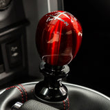 Raceseng Slammer Shift Knob (Gate 1 Engraving) for Mazda Miata ND Adapter - Red Translucent