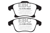 EBC 1.6 Turbo Yellowstuff Front Brake Pads for 13+ Ford Fusion