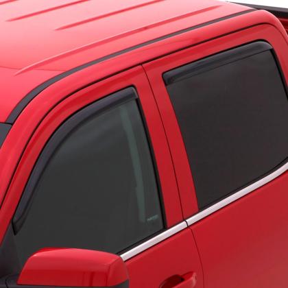 AVS Supercrew Ventvisor In-Channel Front & Rear Window Deflectors 4pc - Smoke for 15-18 Ford F-150