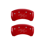 MGP 4 Caliper Covers Engraved Front Block/Challenger Engraved Rear Vintage Style/RT Red fnsh slvr ch