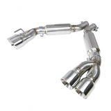 Kooks 3in Axle Back Exhaust w/ Mufflers and Polished Quad Tips for 2016 + Chevrolet Camaro SS