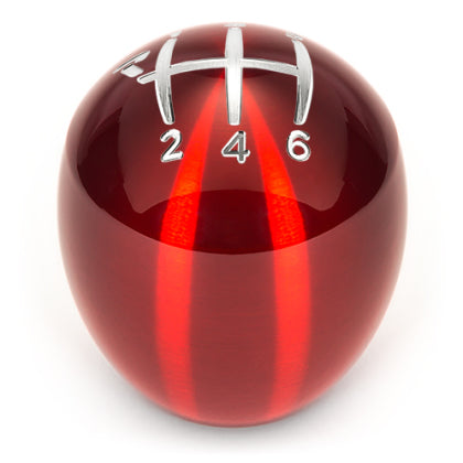 Raceseng Slammer Big Bore Shift Knob (Gate 1 Engraving) for Ford Mustang/Focus Adapter - Red Translucent