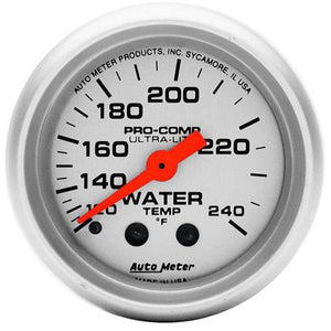 Autometer Ultra-Lite 52mm 120-240 Deg F for Mechanical Water Temp Gauge