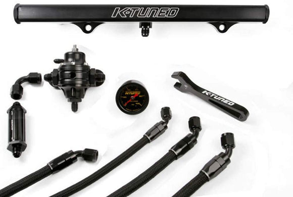 K-Tuned Center Feed Complete Fuel System with Blue fuel rail  FLK-CF-BLU