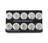 NRG Innovations Fender Washer Kit, Set of 10, Silver, Rivets for Plastic FW-100SL